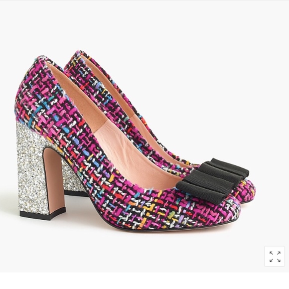 J. Crew Shoes - J.Crew Harlow pumps in tweed with glitter heel